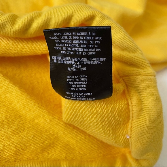 Lazy Oaf Yellow Cropped Hoodie Size SM - Picture 9 of 9